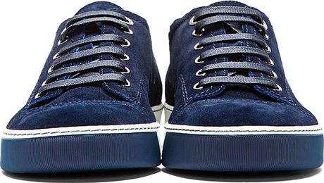 navy leather tennis shoes