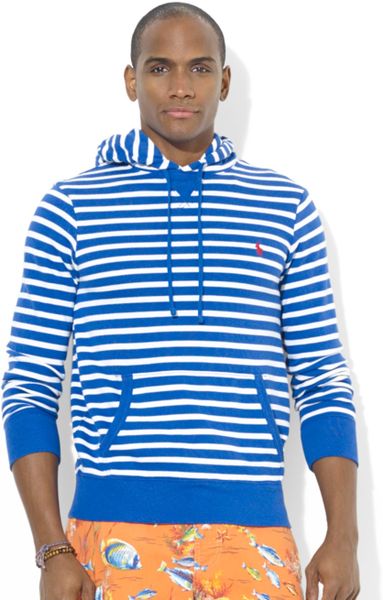 Polo Ralph Lauren Hoodie, Striped Jersey Pullover - Hoodies & Fleece