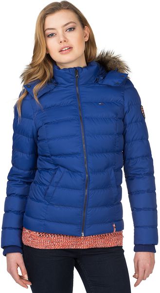 hilfiger martina filled bomber jacket in blue hilfiger martina filled bomber jacket in blue