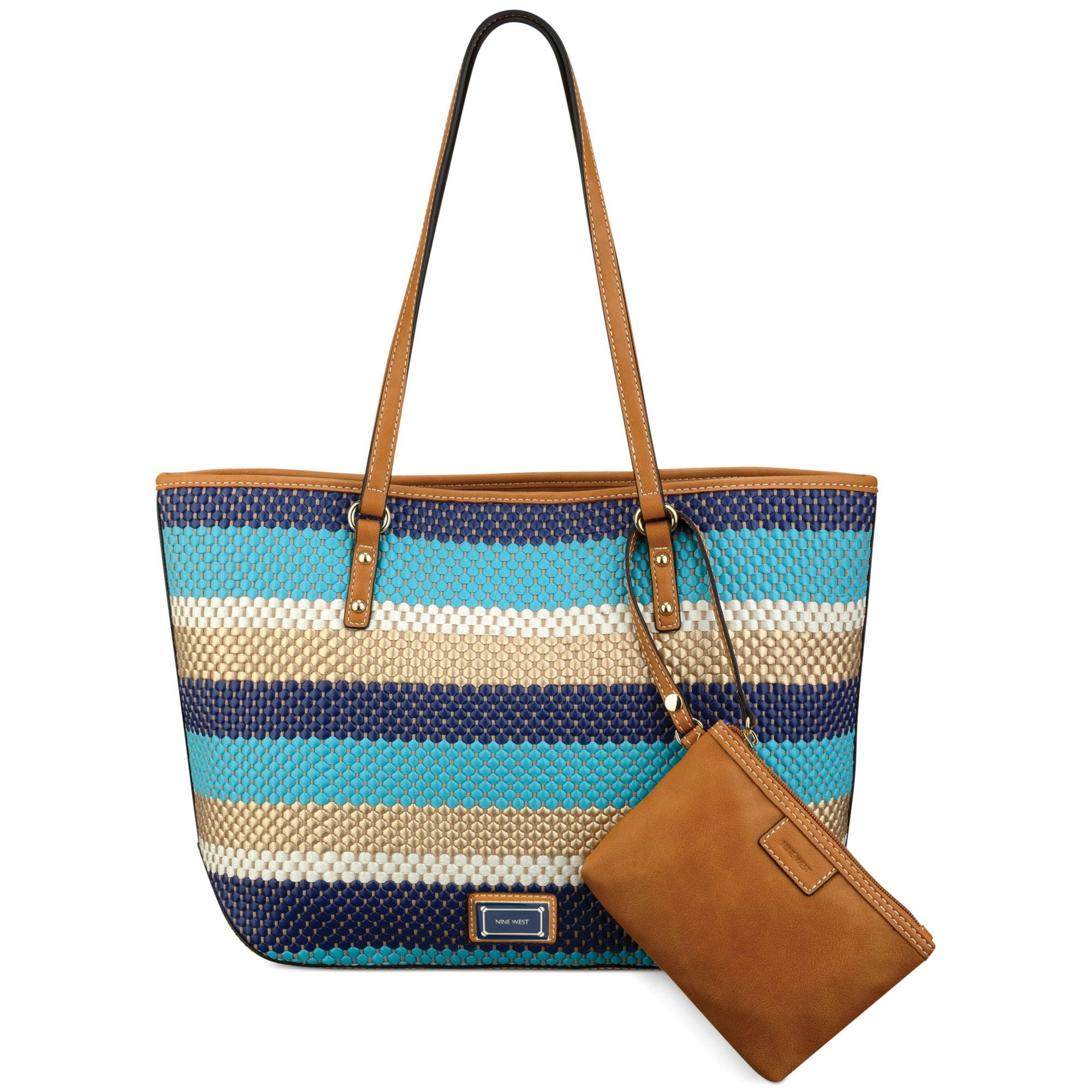 nine west blue tote