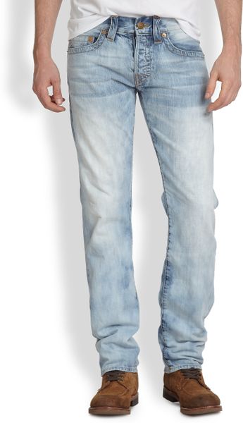 blue bleached jeans