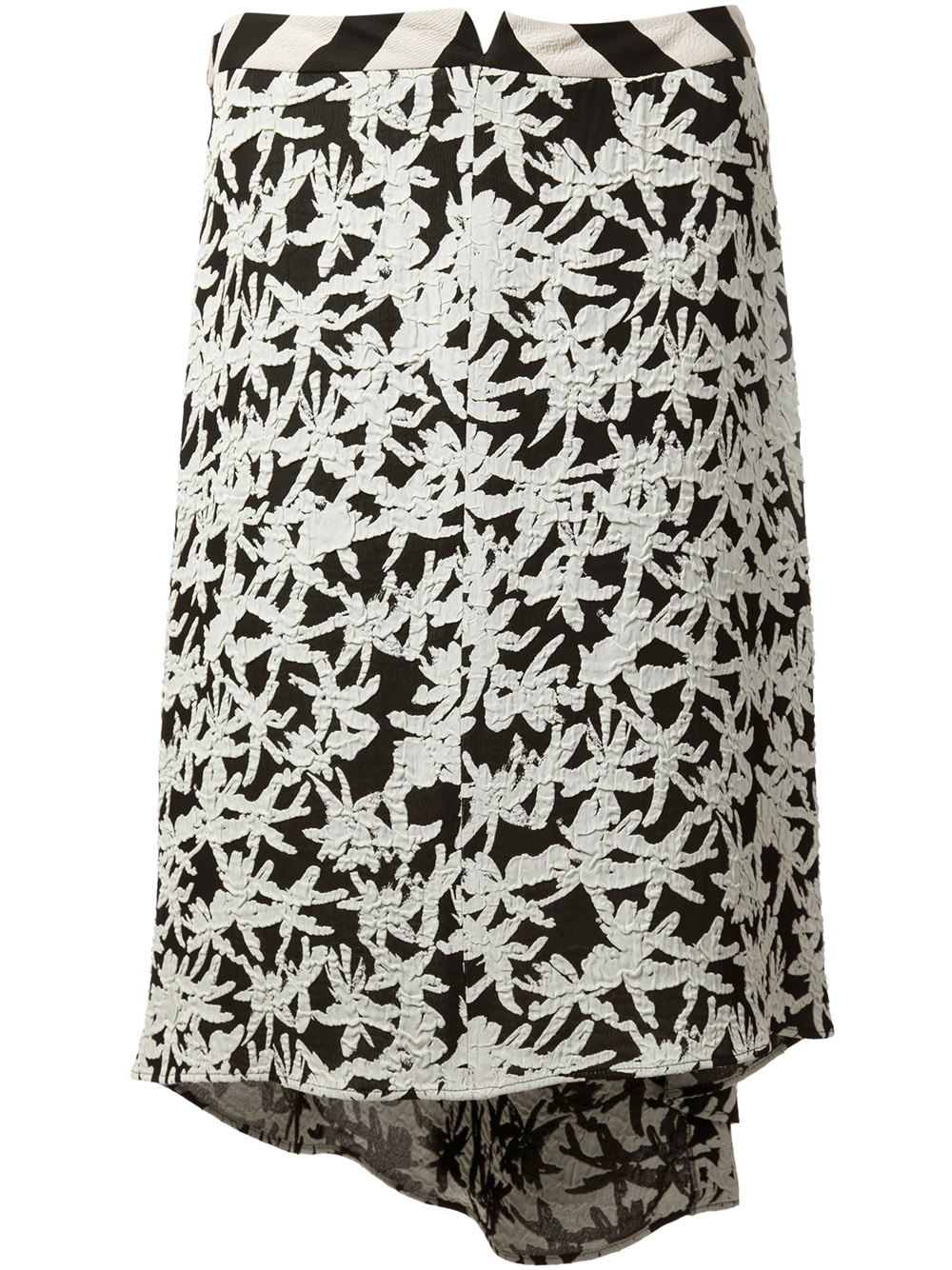 kenzo palm tree print skirt in white black lyst kenzo palm tree print skirt in white black lyst