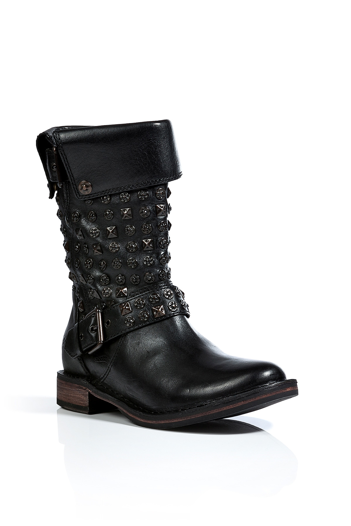 Ugg Leather Conor Studded Boots in Black in Black | Lyst