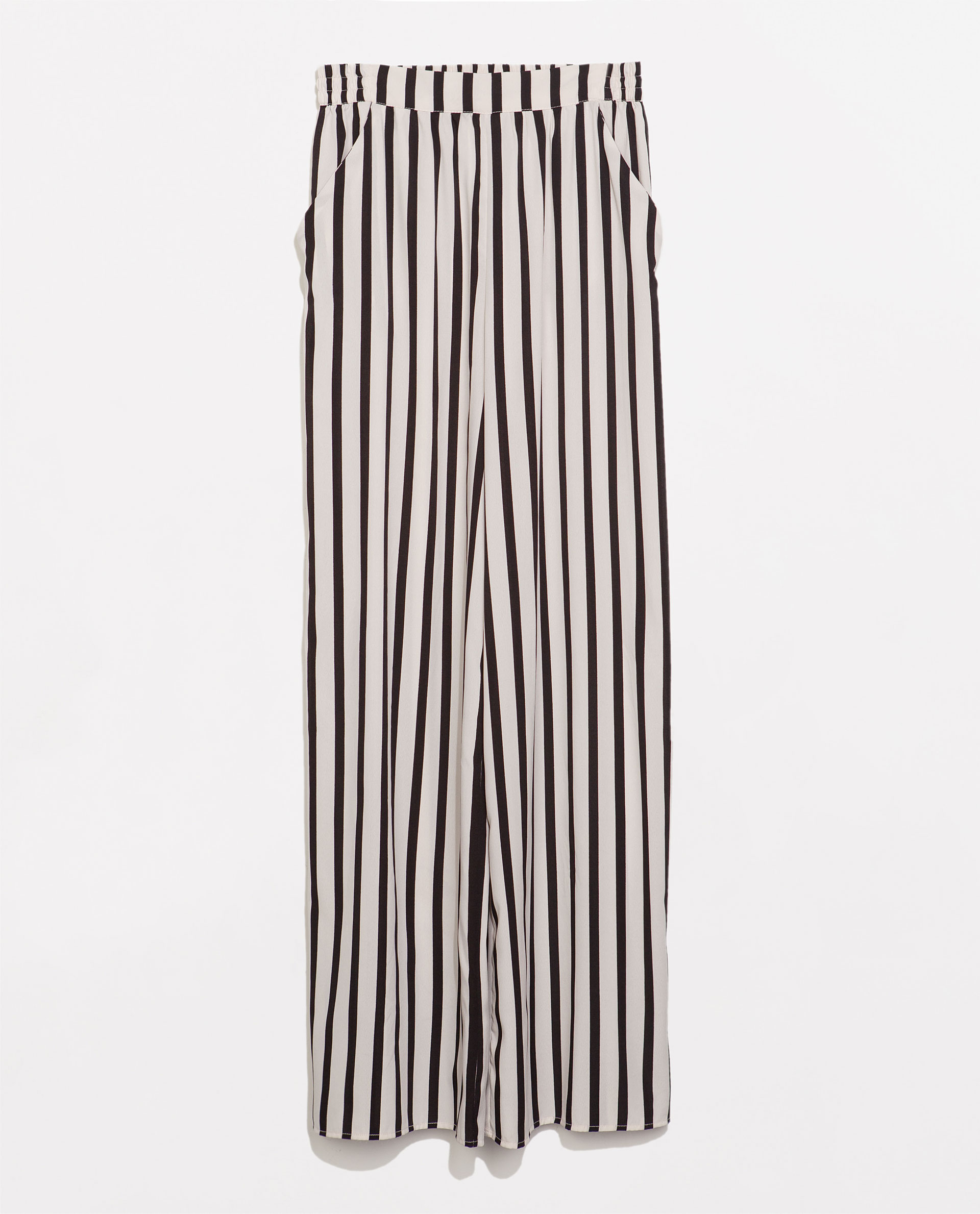 Zara Striped Trousers in Black (Black / White) Lyst