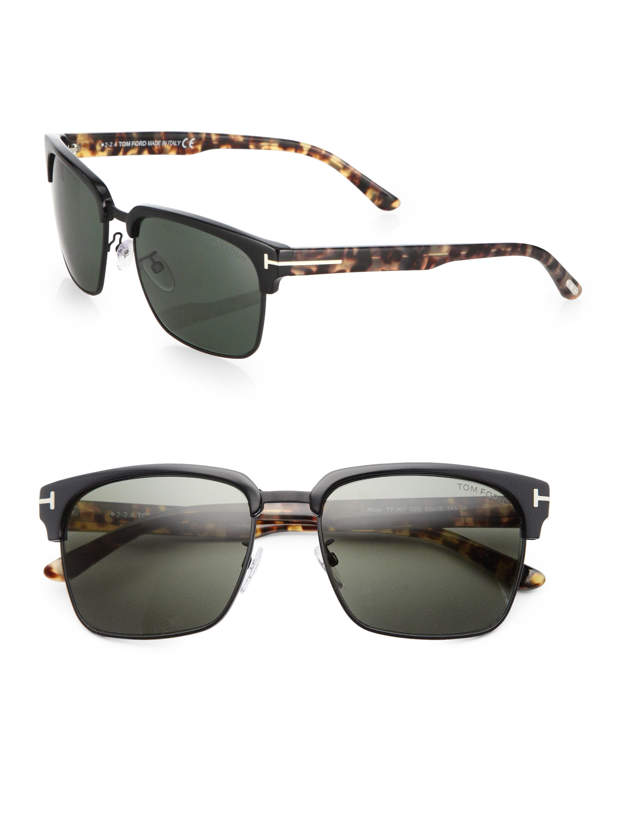 tom ford 57mm oversized square sunglasses