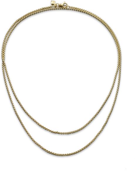 David yurman gold box chain necklace Clearance