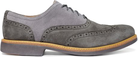 gray wingtip shoes