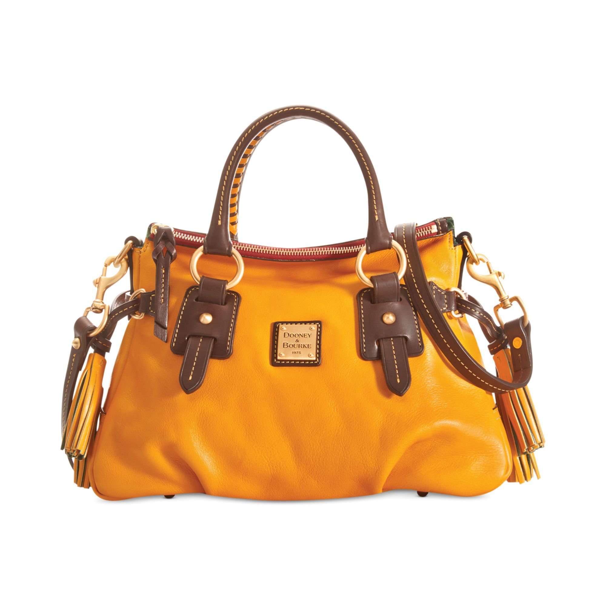 dooney and bourke yellow satchel