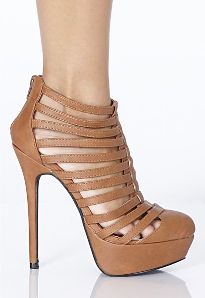 tan leather platform heels