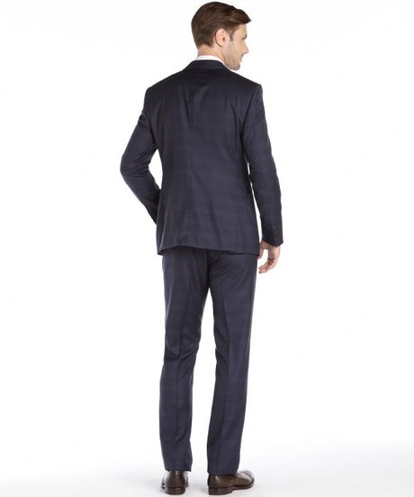 armani suit navy blue