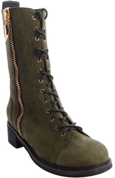 olive combat boots women's