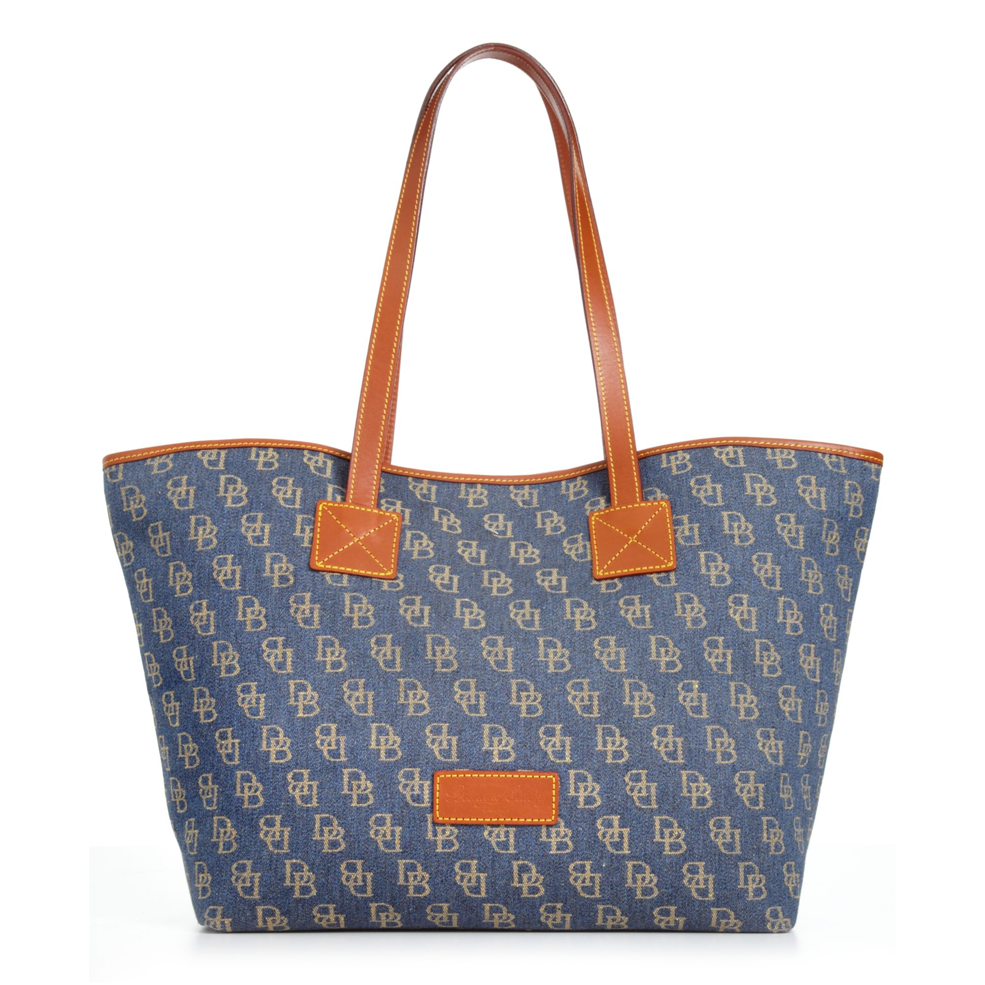 Dooney & Bourke Denim Cindy Tote A Macys Exclusive in Blue (Denim/Honey Trim) | Lyst