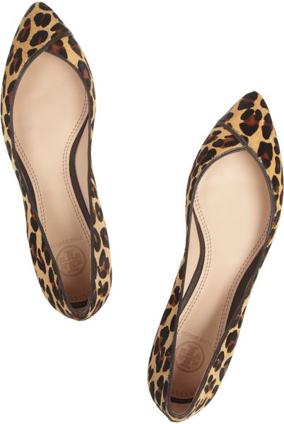 leopard print flats tory burch