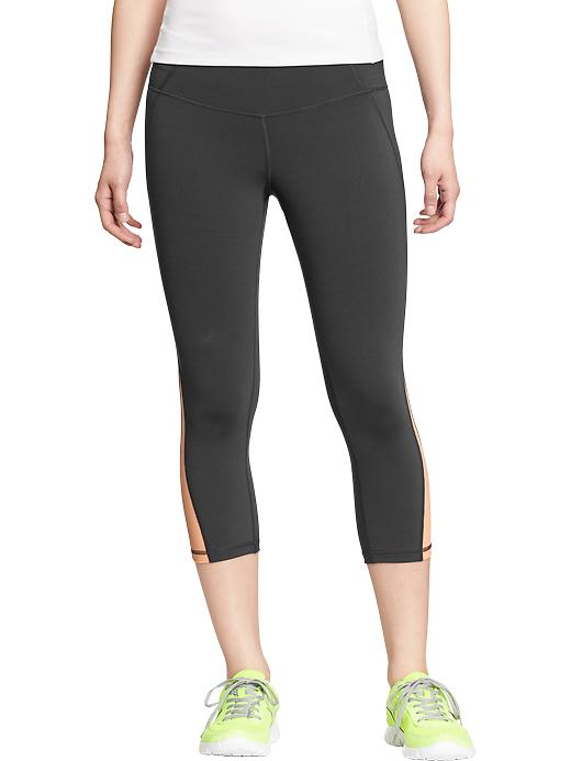 Old Navy Active Compression Mesh Capris 20 in Black (Peach Lightning ...