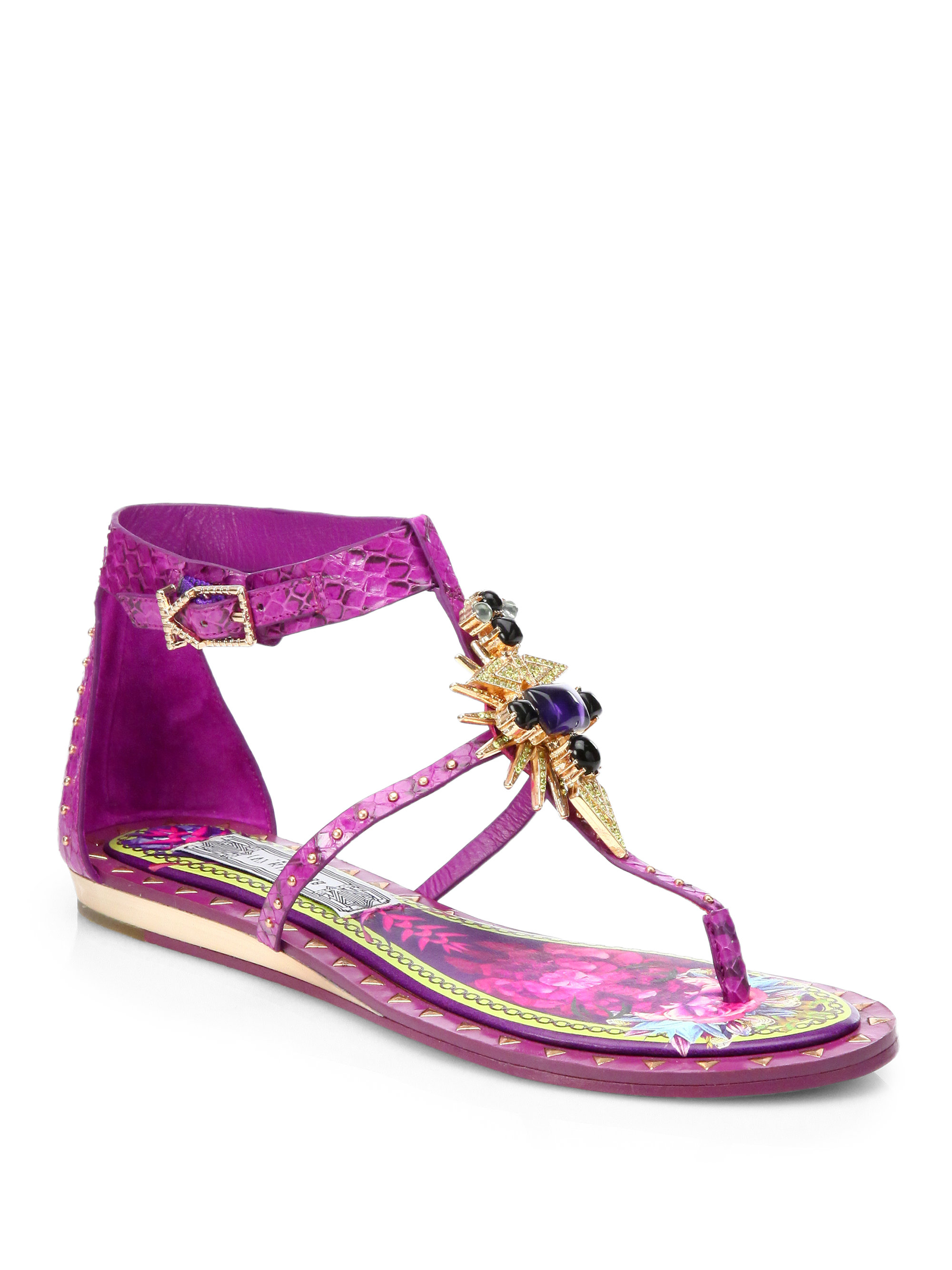 ivy flower sandals in silk satin