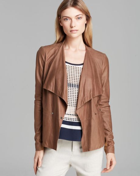Vince Paper Leather Jacket Clothing Stores Online