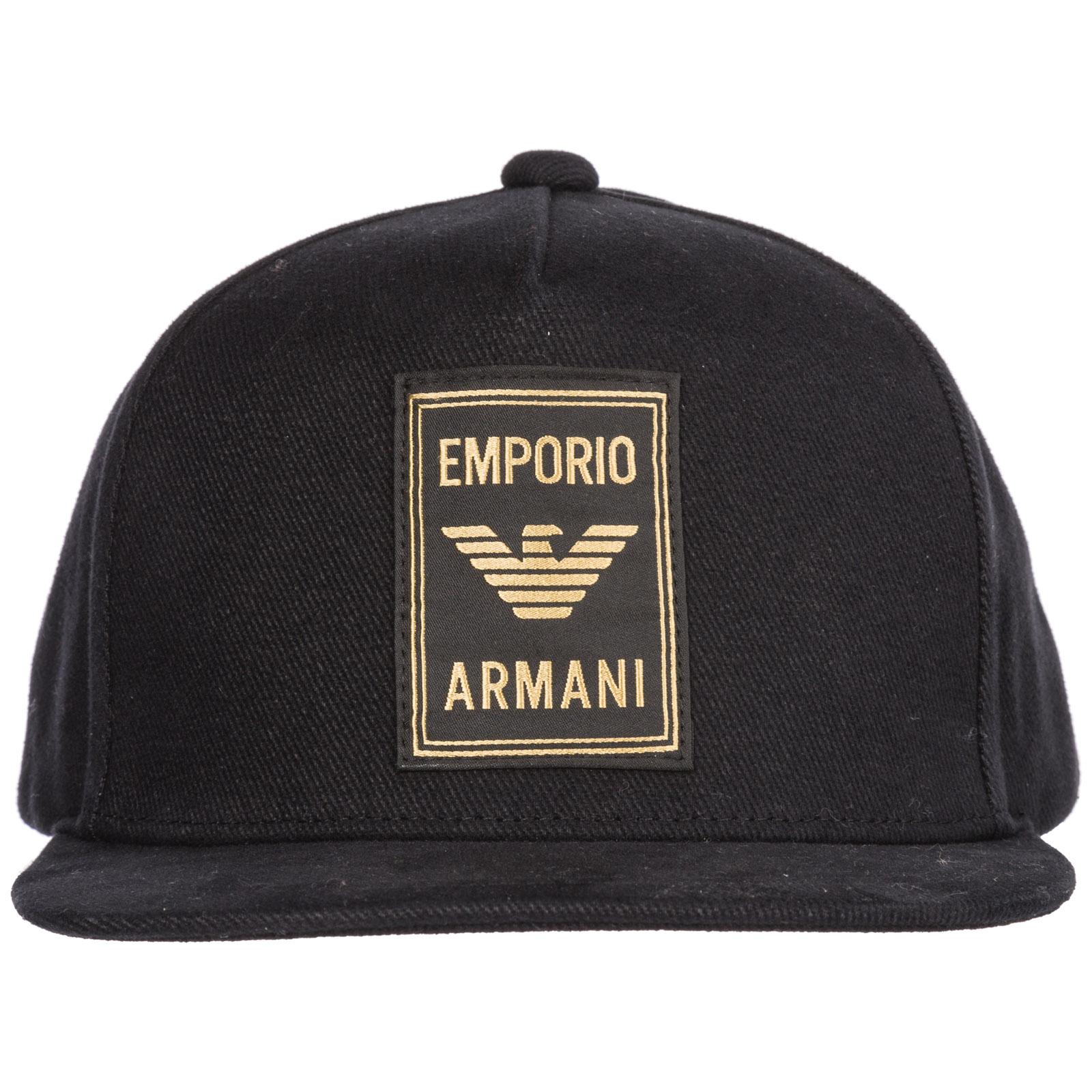 Emporio Armani Adjustable Cotton Hat Baseball Cap In Black For Men Lyst