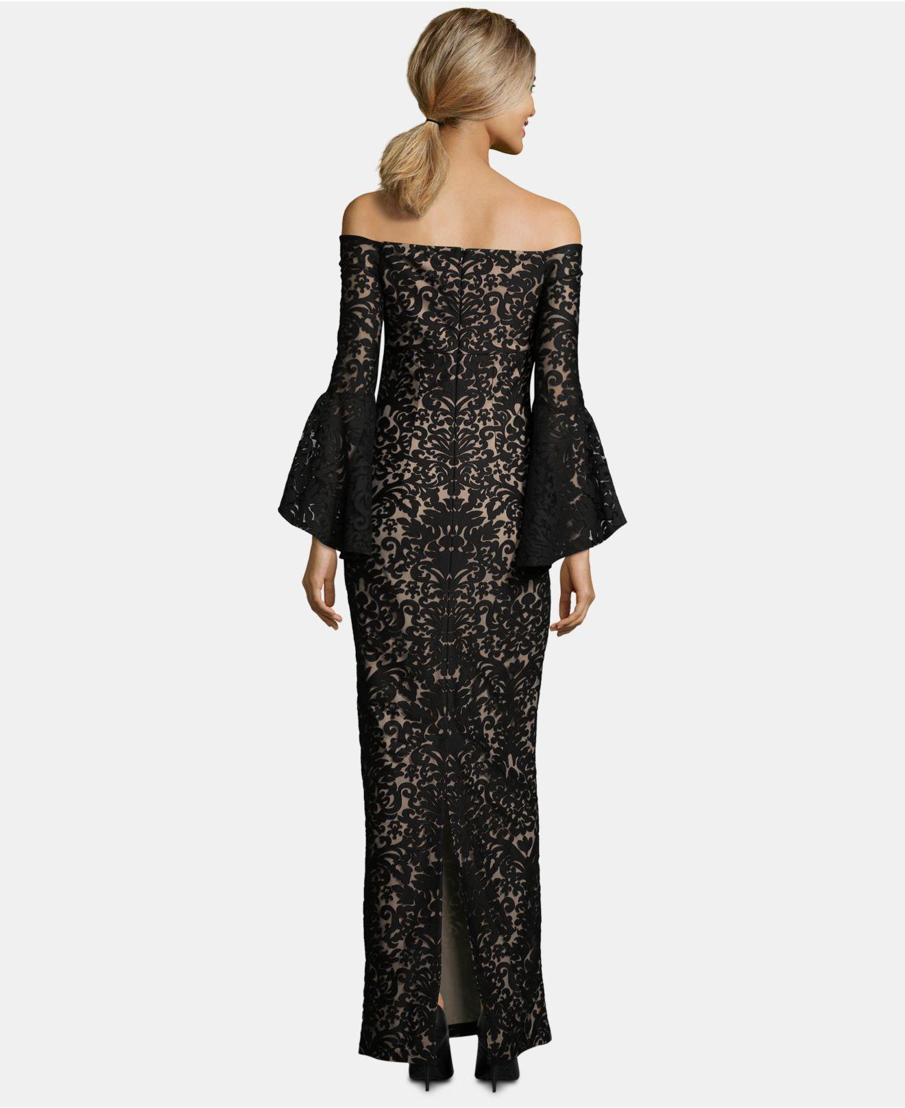 Lyst Xscape Off The Shoulder Lace Gown In Black