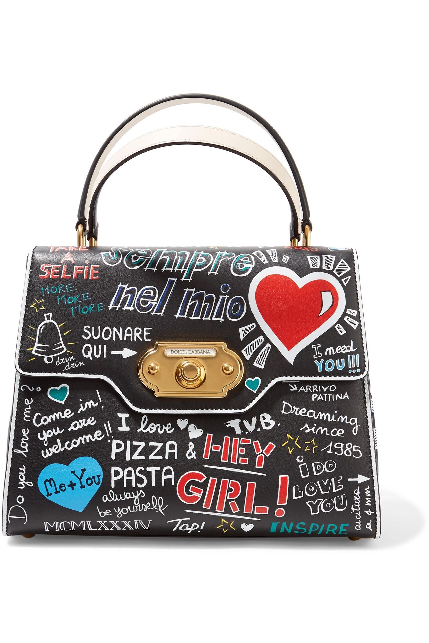 "welcome" tote - it"s scrawled with a colorful graffiti print