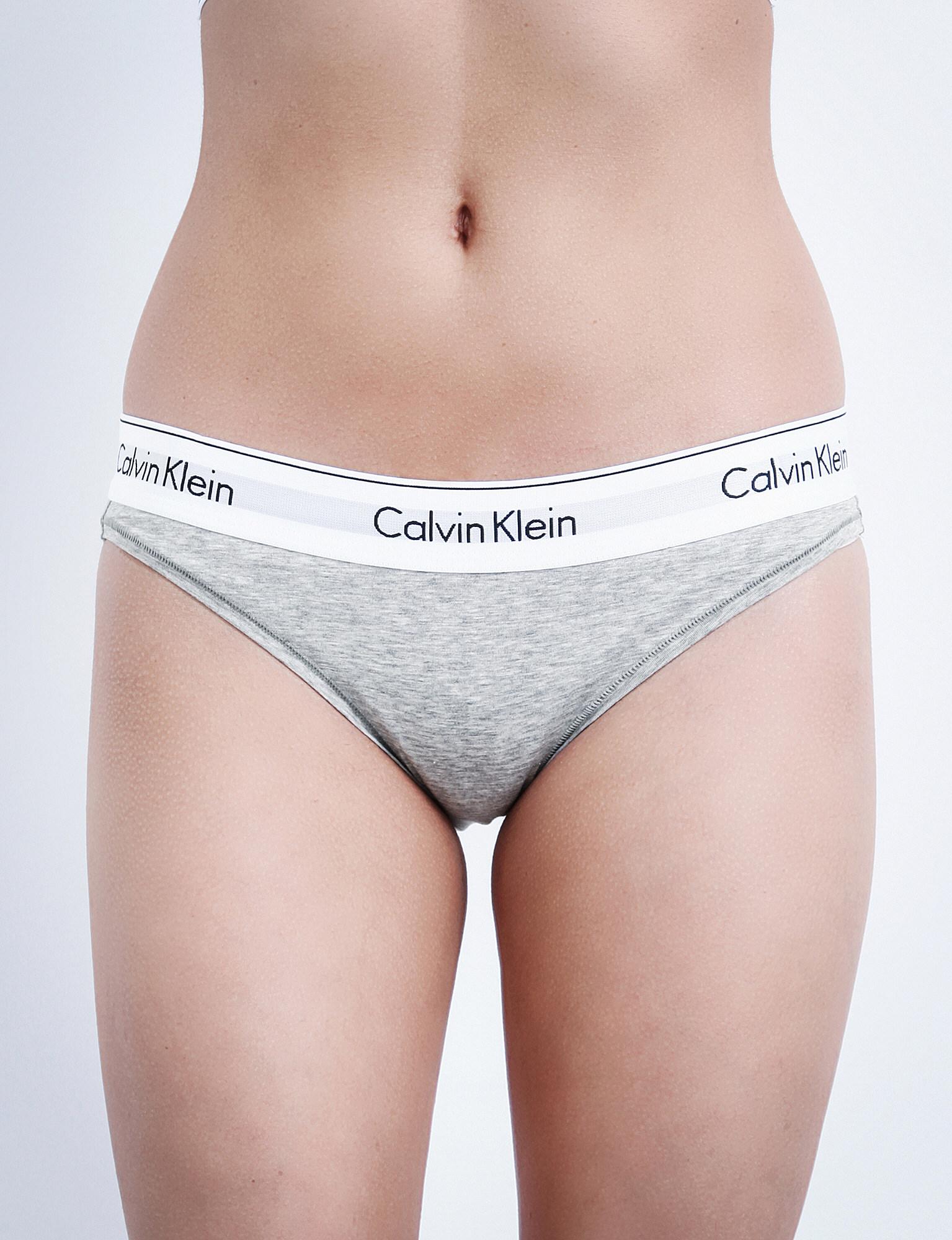 Lyst Calvin Klein Modern Cotton Bikini Briefs In Gray