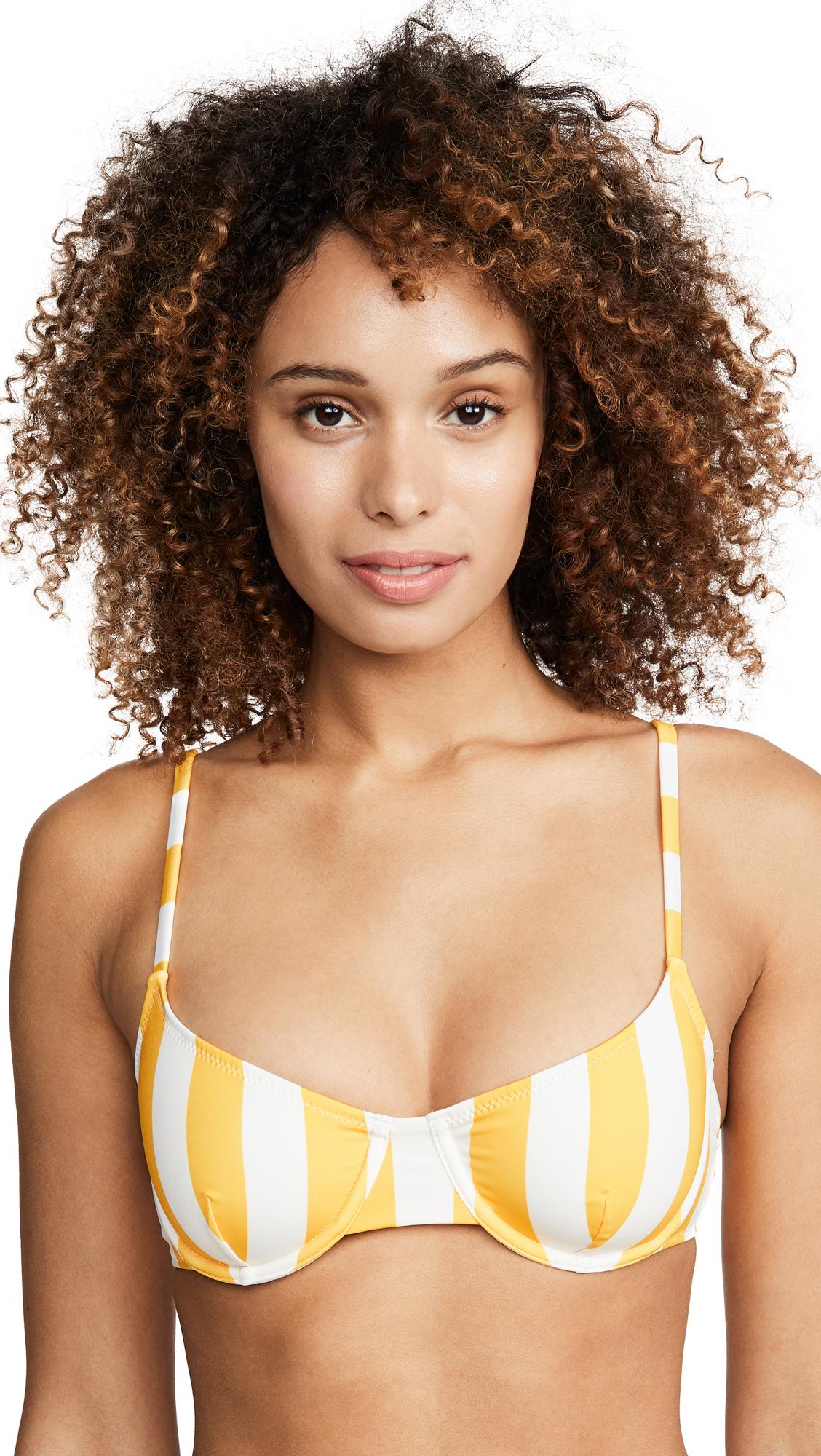 Solid Striped The Ginger Bikini Top In Natural Lyst