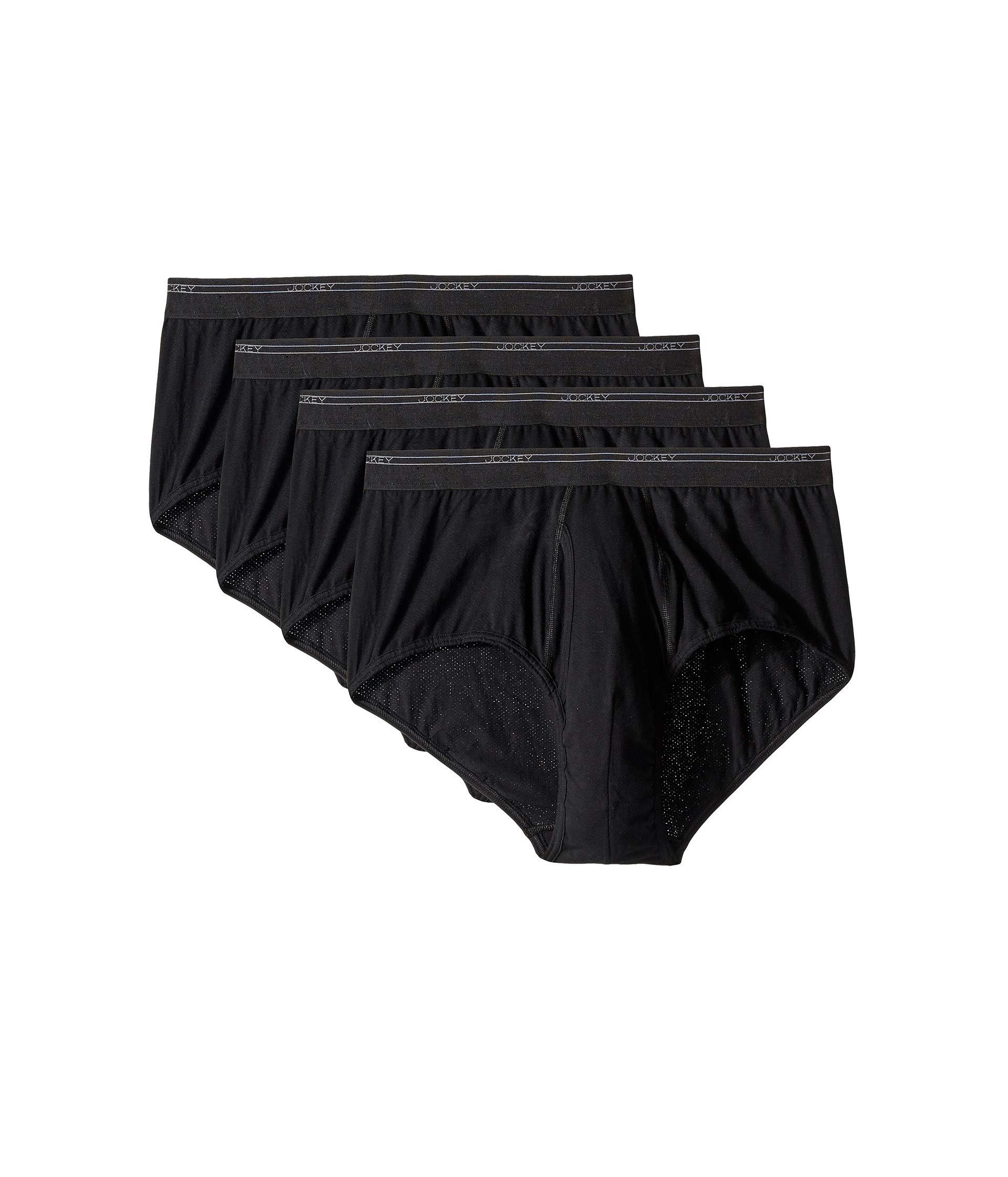 Jockey Breathable Mesh Cotton Classic Brief 4 Pack In Black For Men Lyst