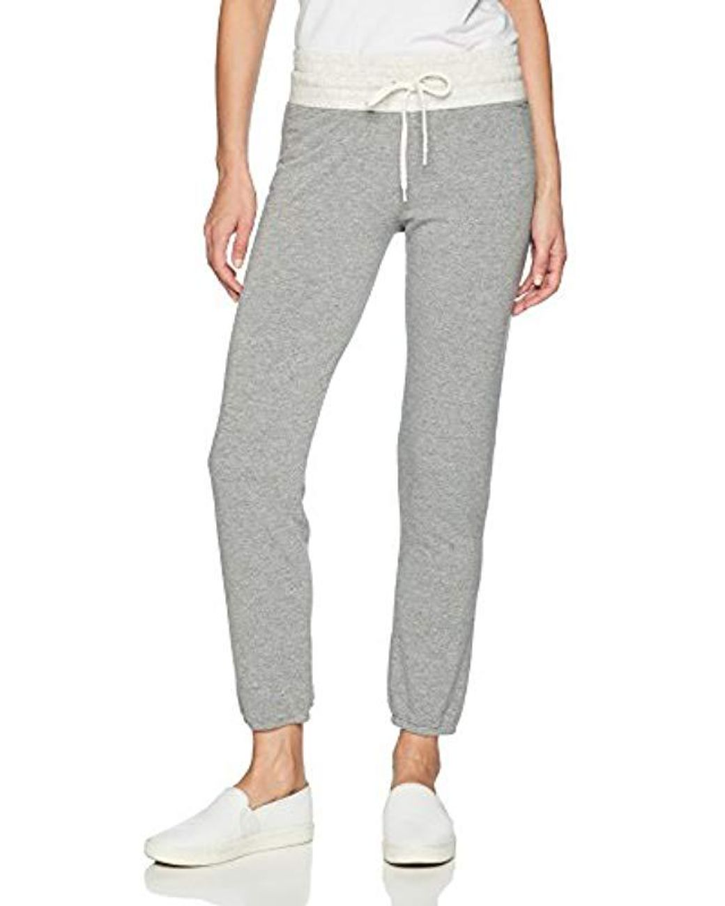 Lyst - Monrow Supersoft Two Toned High Waist Vintage Sweat in Gray