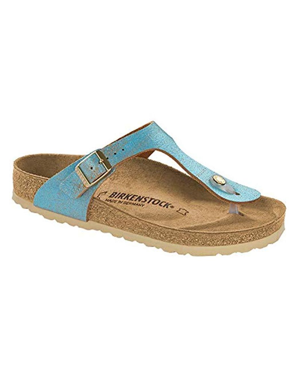 Lyst - Birkenstock Gizeh Unisex Leather Sandals in Blue