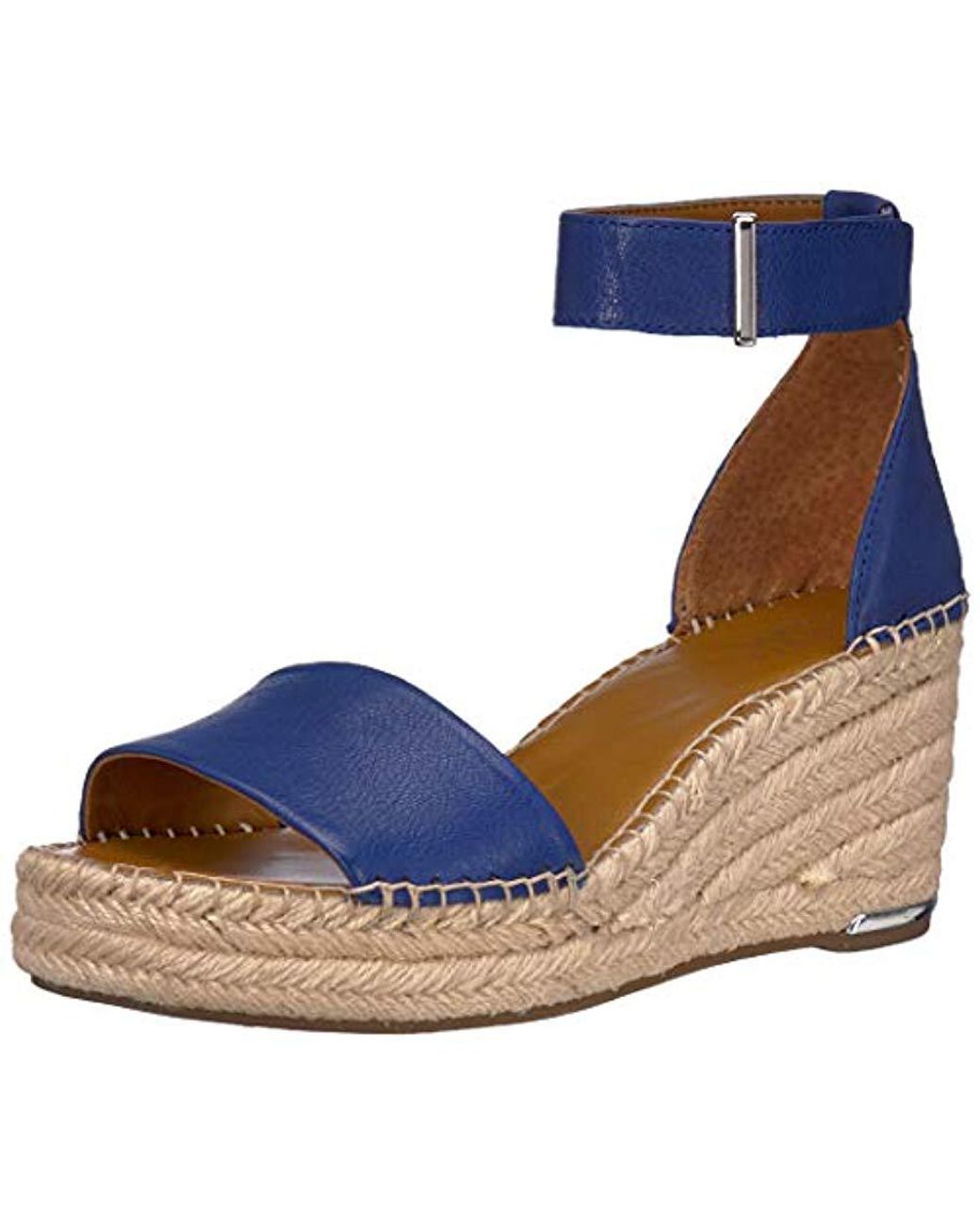 Franco Sarto Clemens Espadrille Wedge Sandal in Blue - Save 40% - Lyst