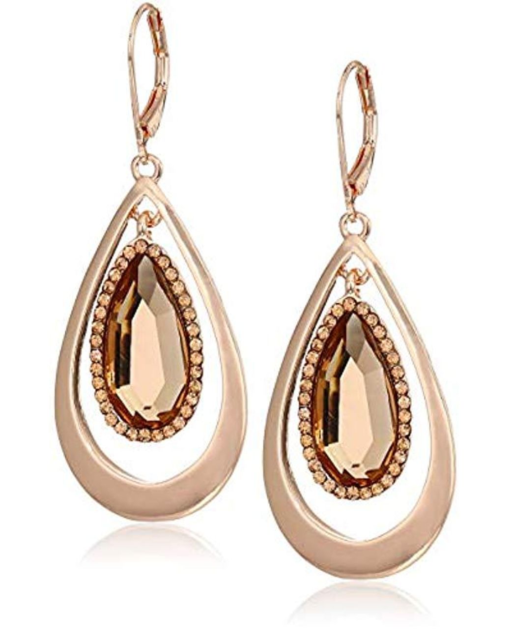 Cole Blush Stone Teardrop Orbital Earrings, One Size in