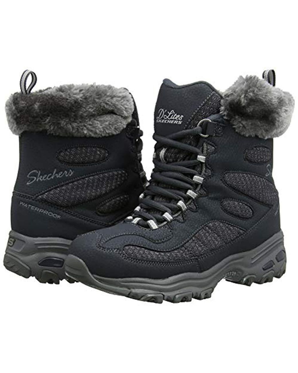 skechers steel toe mujer gris