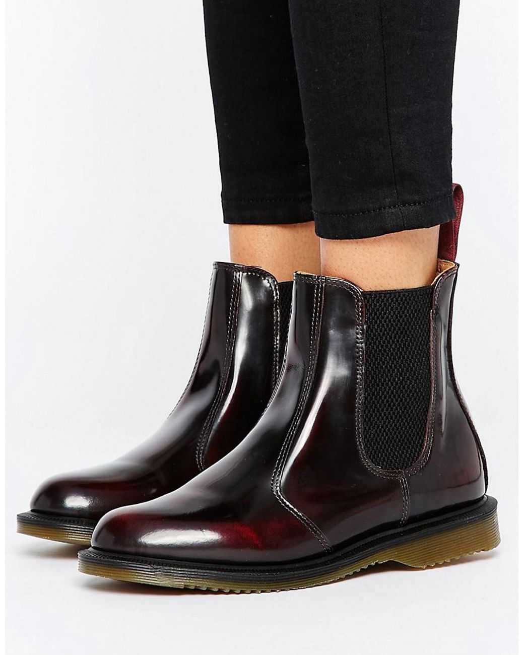flora chelsea boot burgundy