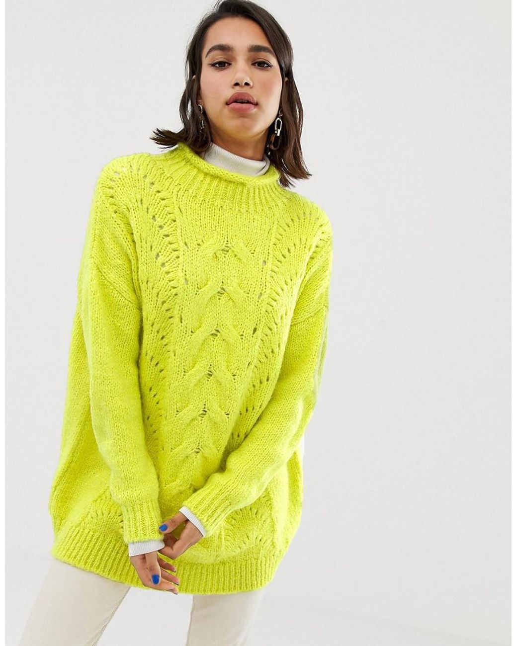 Lyst - Stradivarius Str Roll Neck Jumper In Yellow in Yellow