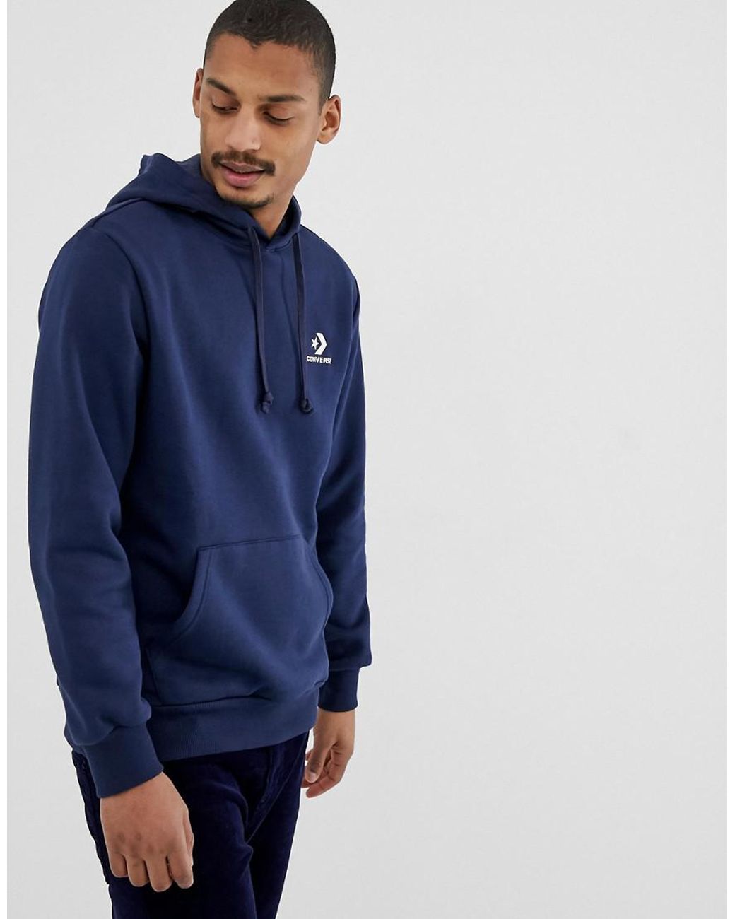 mens navy converse hoodie