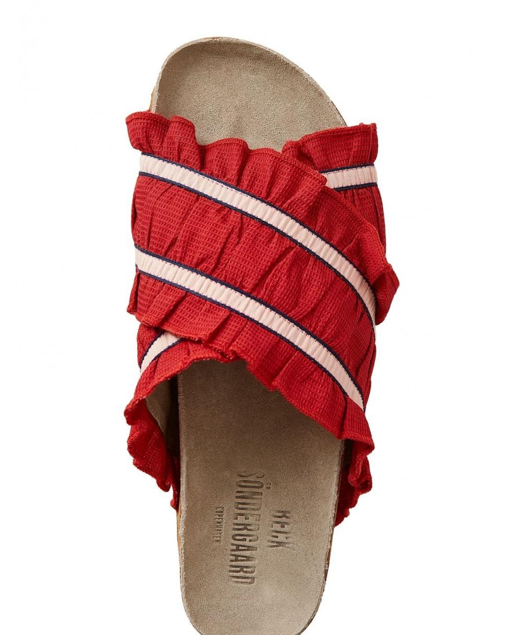Red Sondergaard Striped Mikka Slide Women's Beck E29WHDI