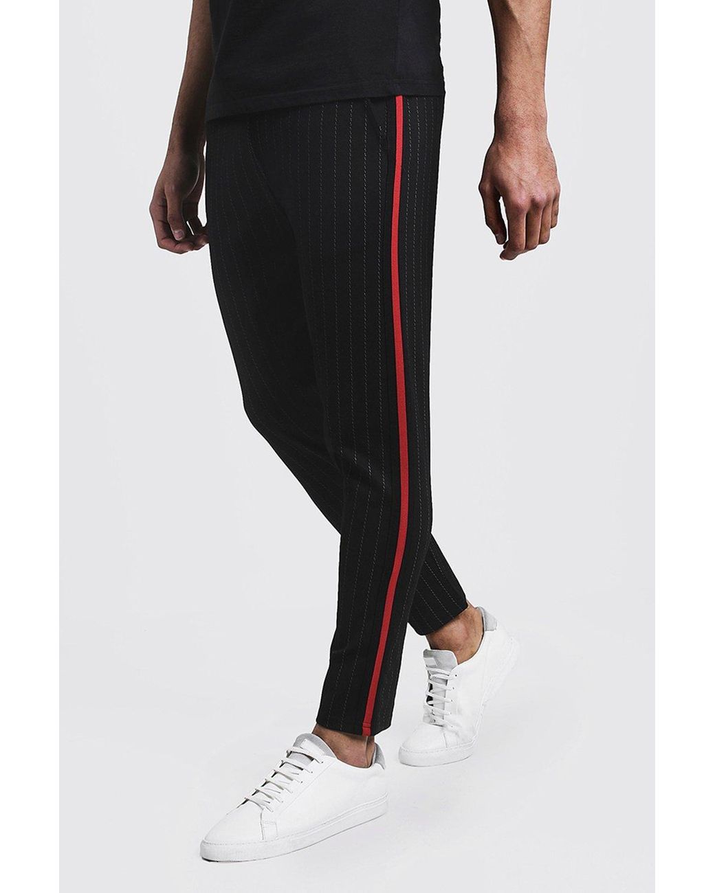 pinstripe smart joggers