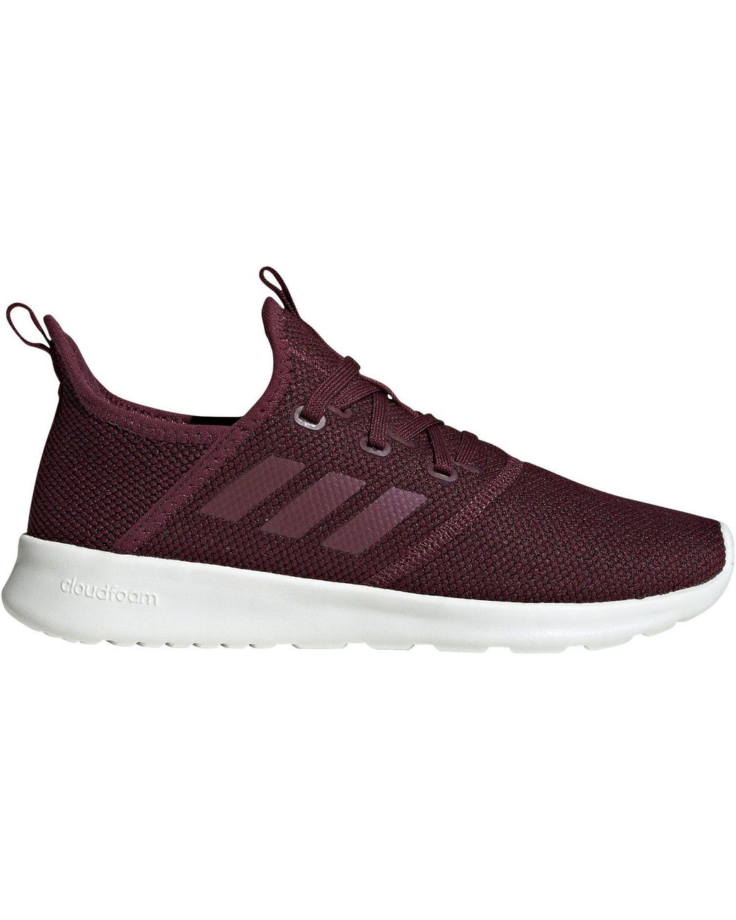 adidas Cloudfoam Pure Shoes in Maroon/White (Purple) - Lyst