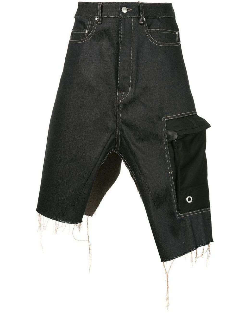 black cargo denim