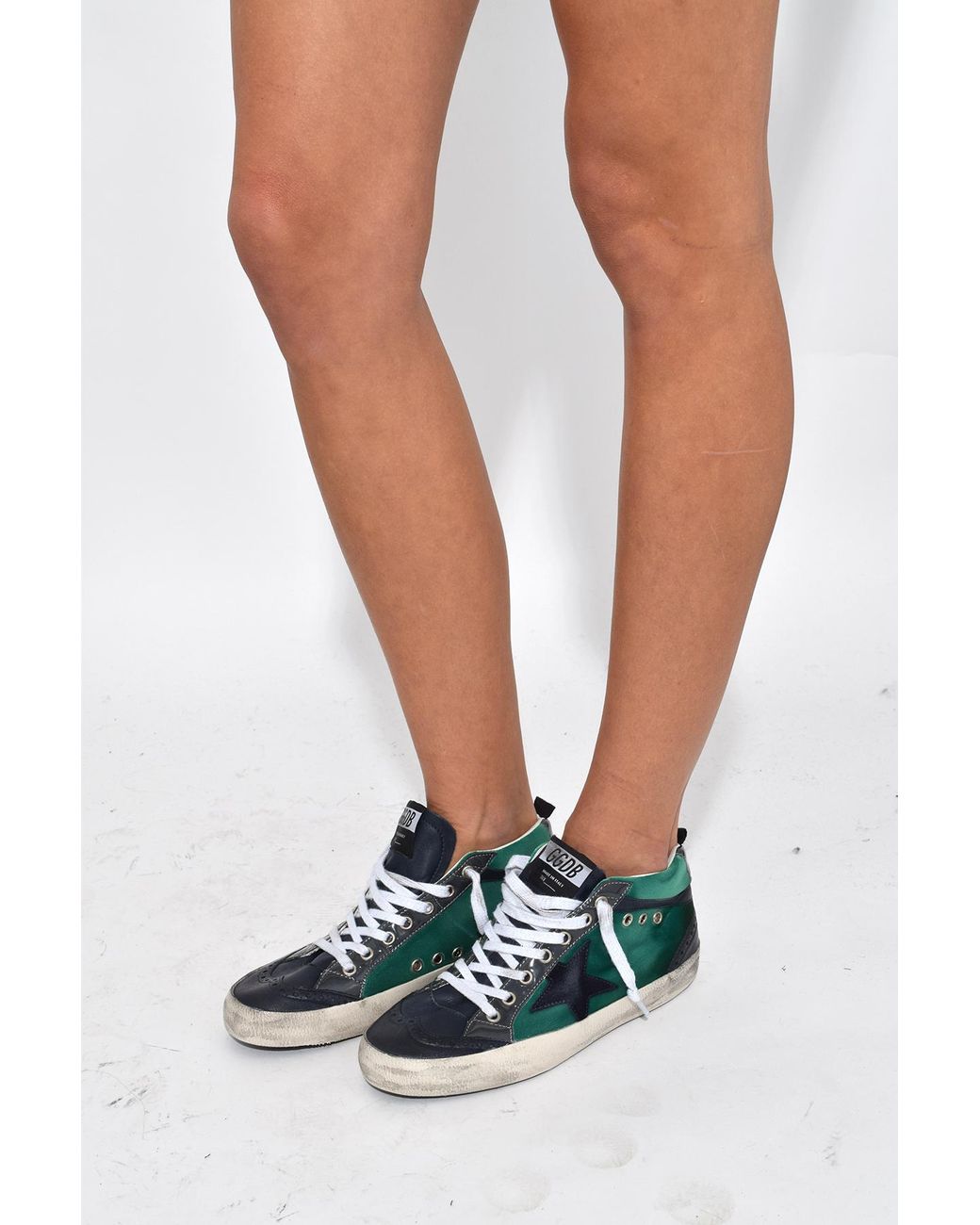 green velvet trainers
