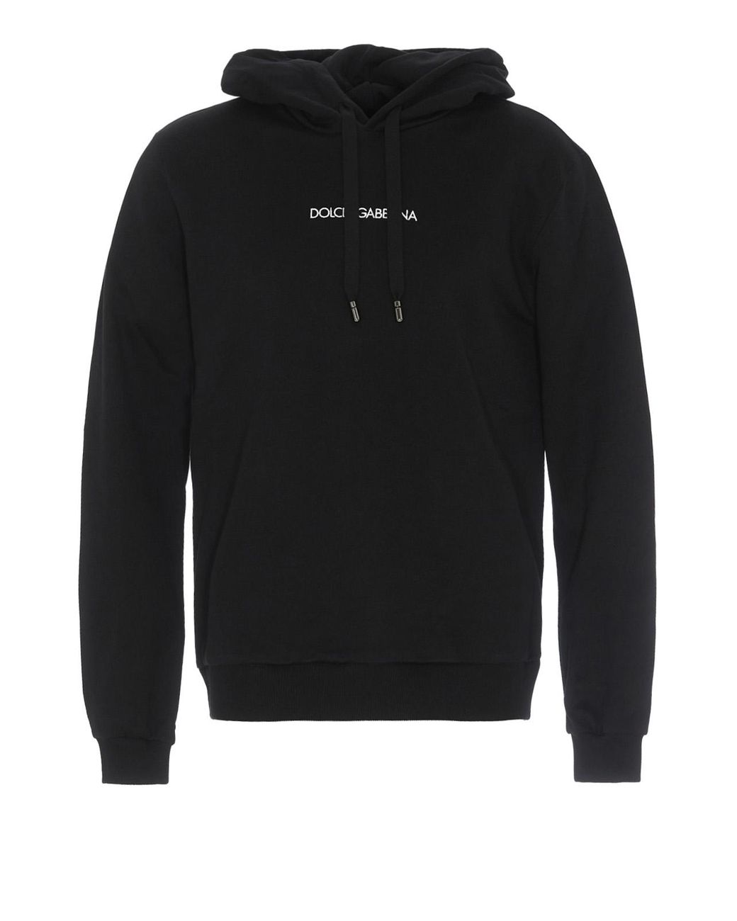 Dolce & Gabbana Logo Embroidery Hoodie in Black for Men - Lyst