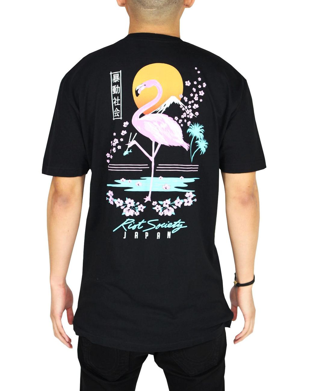 Lyst - Riot Society Flamingo Blossom Mens T-shirt in Black for Men