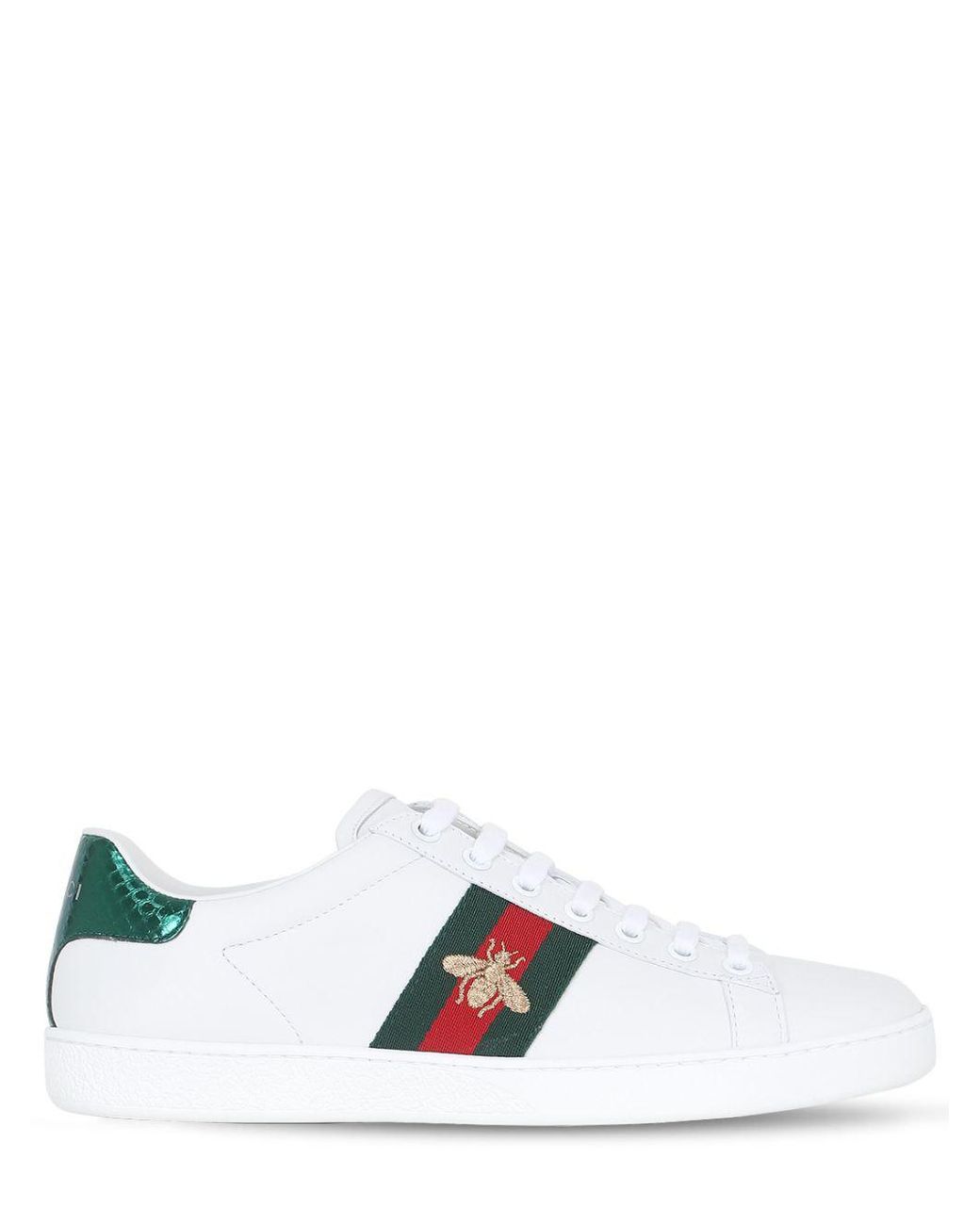 gucci white bee trainers