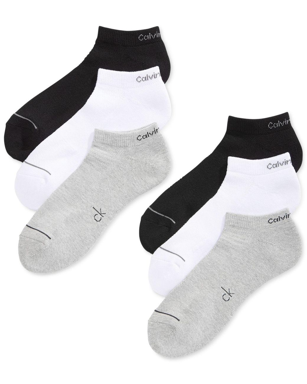 Lyst - Calvin Klein Six-pack Athletic Stripe Ankle Socks for Men