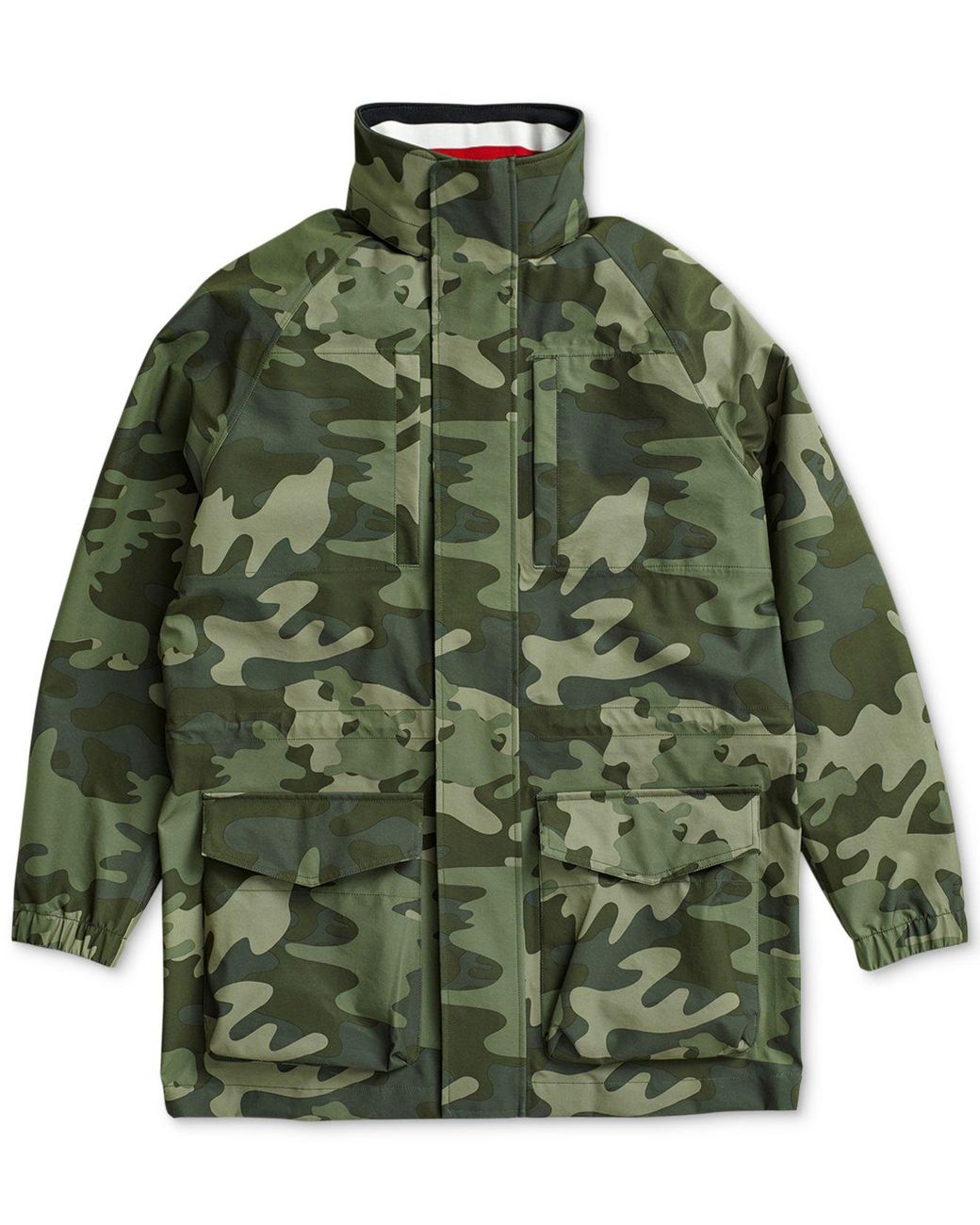 Tommy Hilfiger Camo Jacket With Magnetic Closure in Green for Men - Lyst