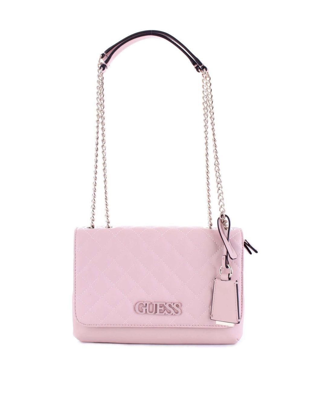 Guess Pink Faux Leather Shoulder Bag in Pink Lyst