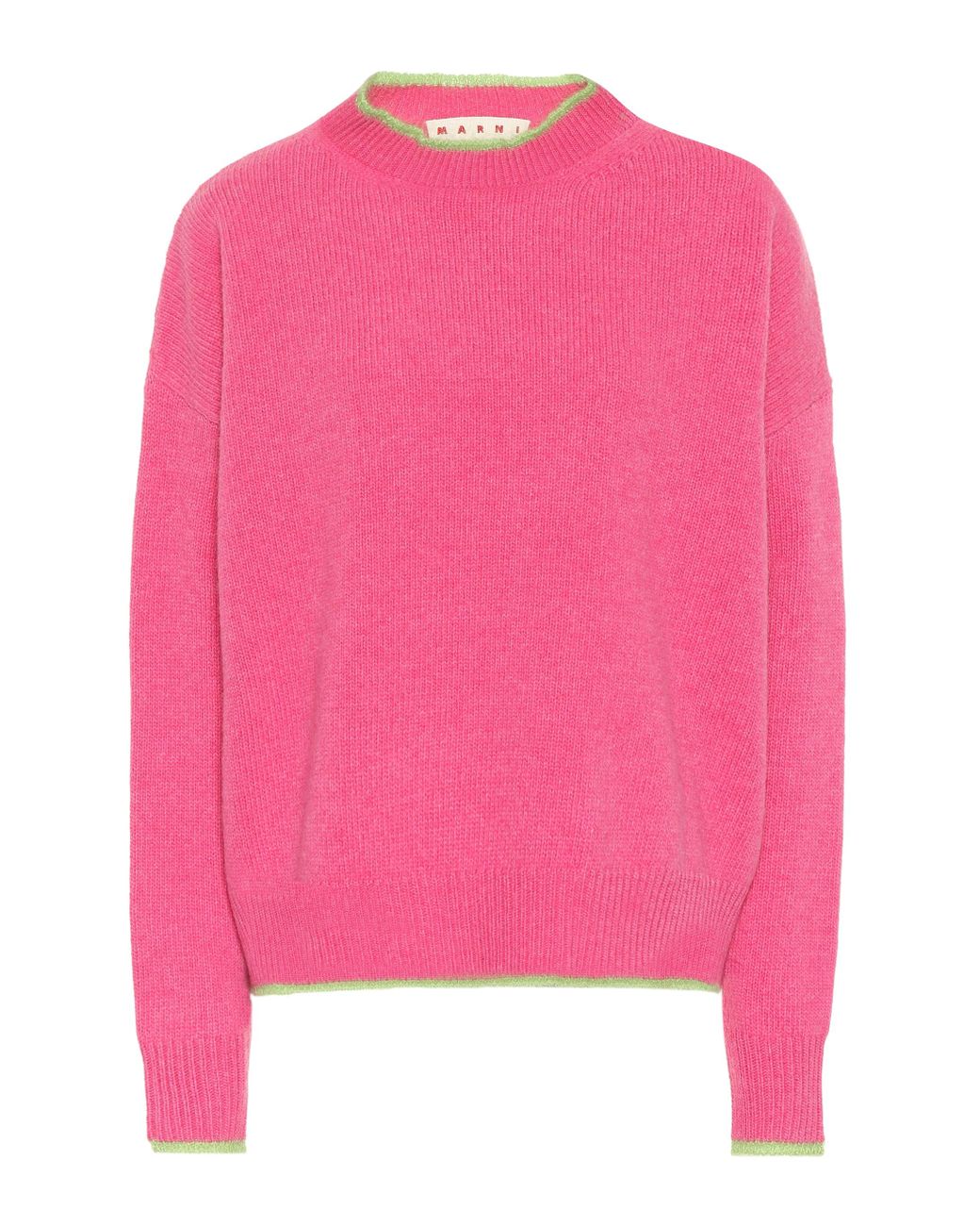 Marni Wool And Mohair-blend Sweater in Pink - Lyst
