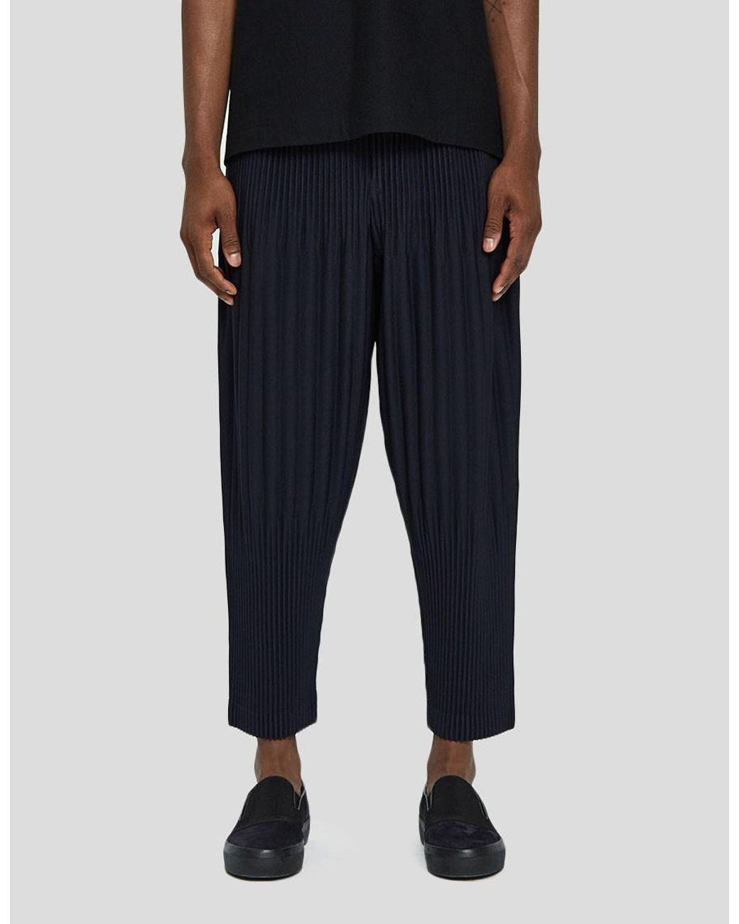 Homme Plissé Issey Miyake Basic Pleated Pants in Blue for Men - Lyst