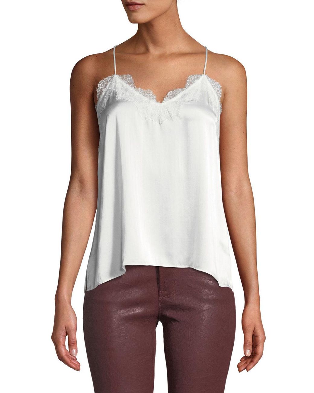 Cami NYC Racer Silk Charmeuse Camisole in White - Save 4% - Lyst