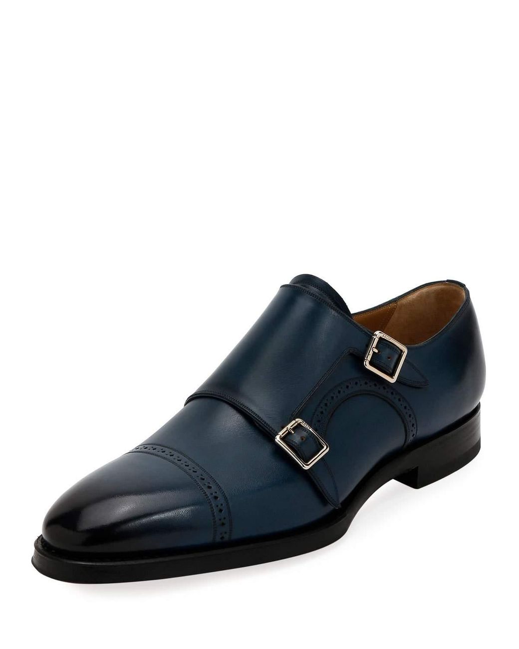 Bally Men's Scardino Leather Double-monk Loafers in Blue for Men - Lyst