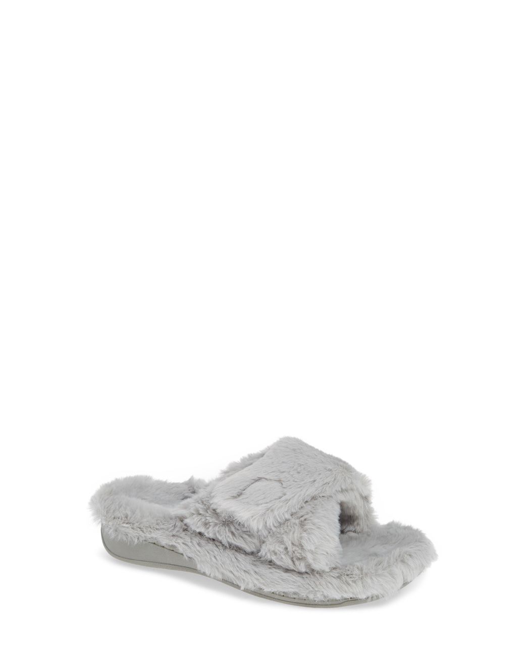 Vionic Relax Plush Slipper in Light Grey (Gray) - Lyst